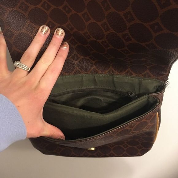 Fossil Geometric Brown Tan Crossbody Bag - Picture 6 of 7